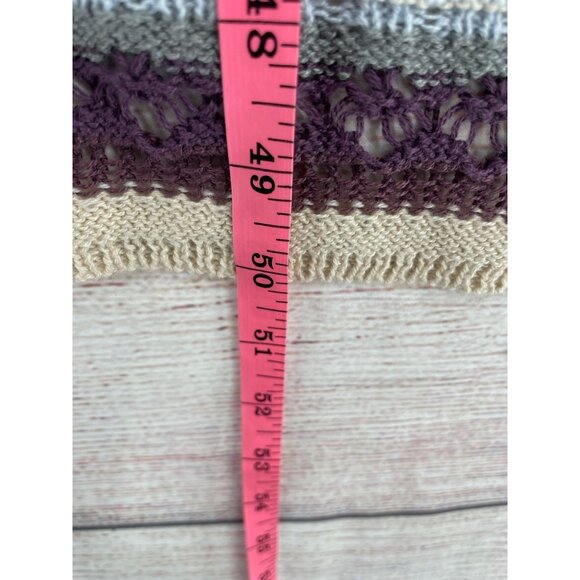 Democracy Loose Knit Striped Sleeveless Duster Cardigan Sweater Women's 2X NEW - Picture 8 of 9